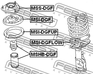 Проставка пружины подвески MSI-DGF FEBEST