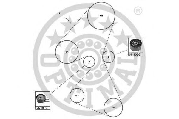 Комплект ремня ГРМ SK-1391 OPTIMAL