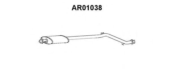 Средний глушитель выхлопных газов AR01038 VENEPORTE