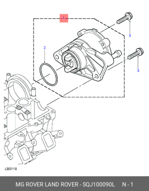 Вакуумный насос, тормозная система SQJ100090L LAND ROVER