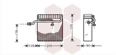 Испаритель, кондиционер 8100V036 VAN WEZEL
