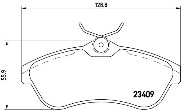 Комплект тормозных колодок, диско P61075 BREMBO