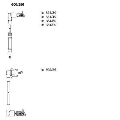 Ккомплект проводов зажигания 600286 BREMI