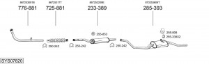 Глушитель выхлопных газов конечный 292285 BOSAL