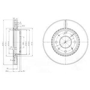 Тормозной диск BG4016 DELPHI