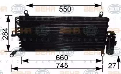 Конденсатор, кондиционер 8FC351037301 HELLA