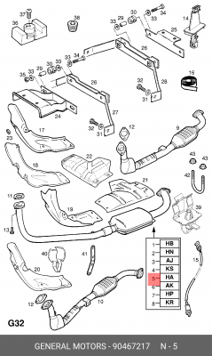 Катализатор 90467217 GENERAL MOTORS