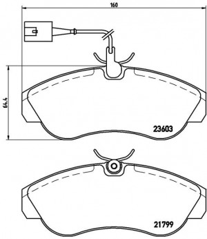 Комплект тормозных колодок, диско P23084 BREMBO