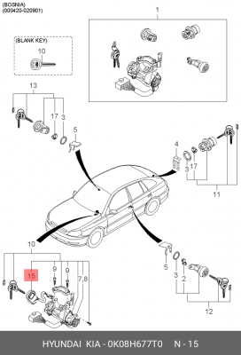 Деталь 0K08H677T0 HYUNDAI KIA