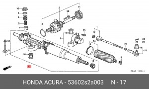 Рулевой механизм 53602S2A003 HONDA