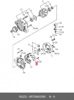 Регулятор генератора 8-97046-339-0 ISUZU