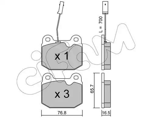 Комплект тормозных колодок, диско 822-013-2 CIFAM