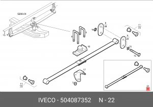 Многолистовая рессора 504087352 IVECO