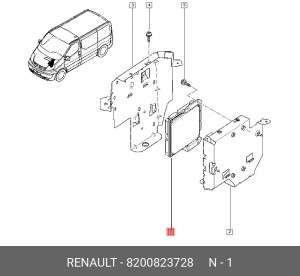 Блок управления, система впрыска 8200823728 RENAULT