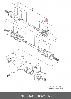 ШРУС 44117-60G22 SUZUKI