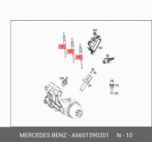 Свеча накаливания A6601590201 SMART