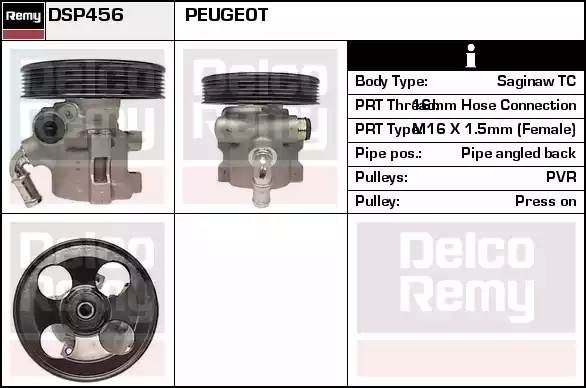 Гидравлический насос, рулевое управление DSP456 DELCO REMY