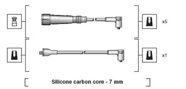 Ккомплект проводов зажигания 941318111046 MAGNETI MARELLI