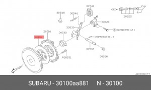 Диск сцепления 30100AA881 SUBARU