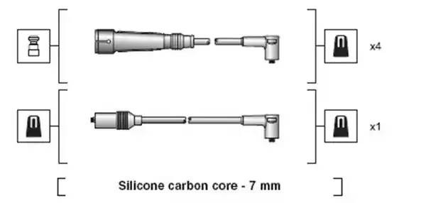 Ккомплект проводов зажигания 941318111157 MAGNETI MARELLI