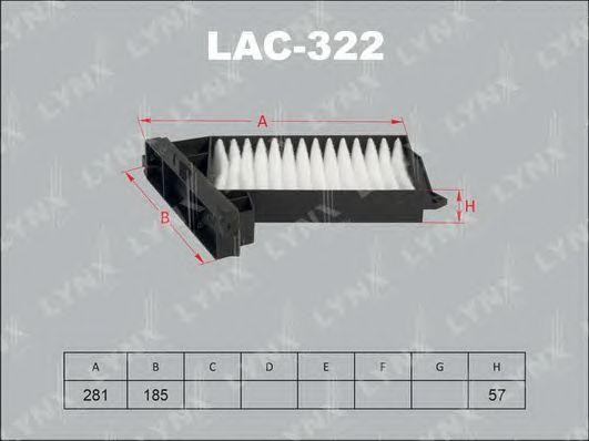Фильтр салона LAC-322 LYNXAUTO