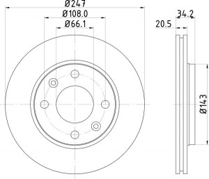 Тормозной диск MDC532 MINTEX