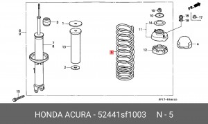 Пружина ходовой части 52441SF1003 HONDA