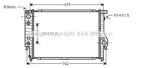 Радиатор охлаждения ДВС BW2092 AVA