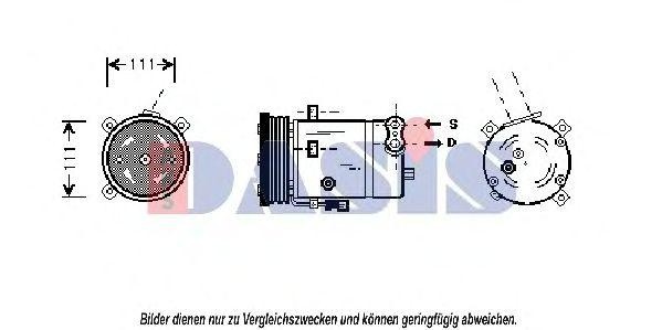 Компрессор, кондиционер 850950N AKS DASIS