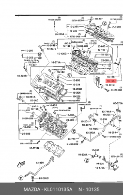 Болт головки цилидра KL01-10-135A MAZDA