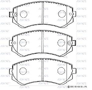 Колодки тормозные дисковые SN558P ADVICS