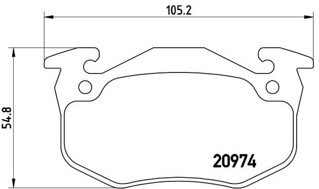 Комплект тормозных колодок, диско P61032 BREMBO