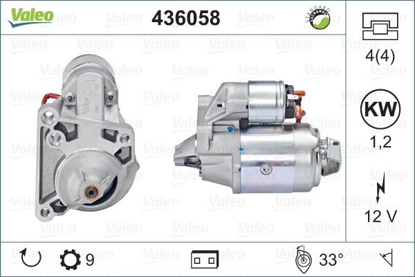 Стартер 436058 VALEO PHC