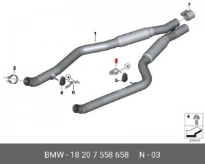 Кронштейн крепления 18 20 7 558 658 BMW