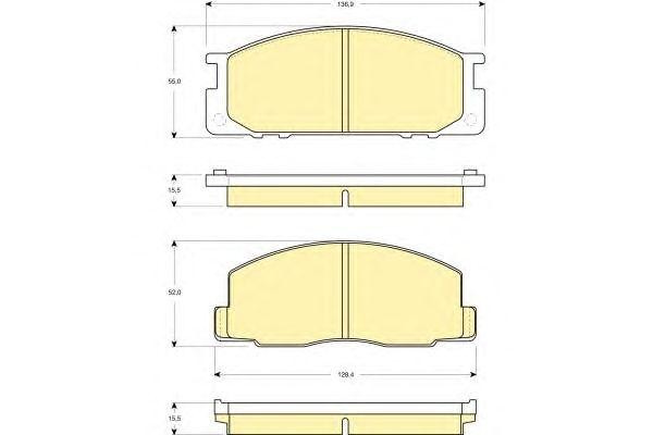 Комплект тормозных колодок, диско 6131309 GIRLING