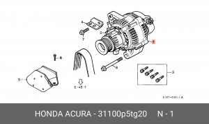 Генератор 31100P5TG20 HONDA