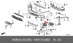 Винт крепления 9391315480 HONDA