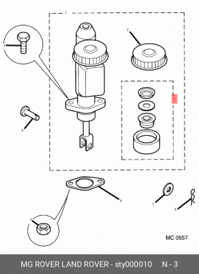 Ремкомплект, главный цилиндр STY000010 MG ROVER LAND ROVER
