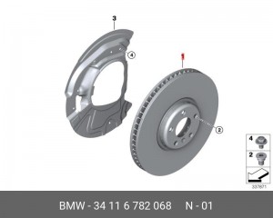 Диск тормозной 34 11 6 782 068 BMW