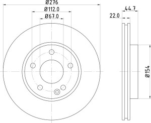 Тормозной диск MDC1752 MINTEX