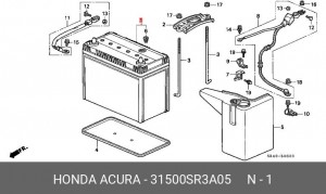 Батарея аккумуляторная 31500SR3A05 HONDA