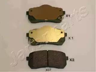 Комплект тормозных колодок, диско PPK07AF JAPAN PARTS GROUP