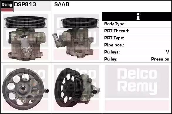 Гидравлический насос, рулевое управление DSP813 DELCO REMY