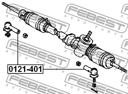 Наконечник рулевой тяги 0121-401 FEBEST