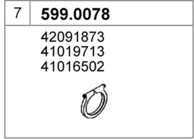 Монтажный комплект, глушитель 5990078 ASSO