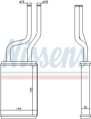 Теплообменник, отопление салона 73457 NISSENS