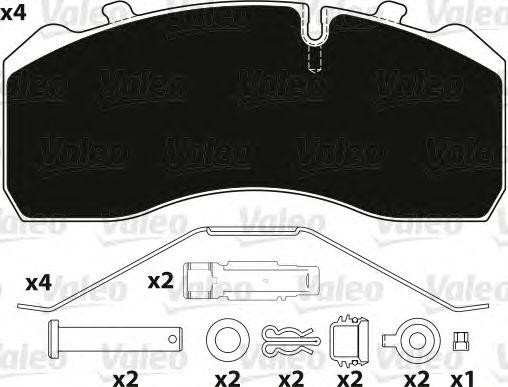 Колодки тормозные дисковые 882204 VALEO PHC