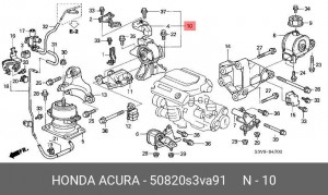 Подушка двигателя 50820-S3V-A91 HONDA