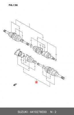Шарнирный комплект, приводной вал 44102-78E00 SUZUKI