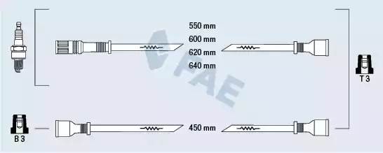Ккомплект проводов зажигания 83270 FAE